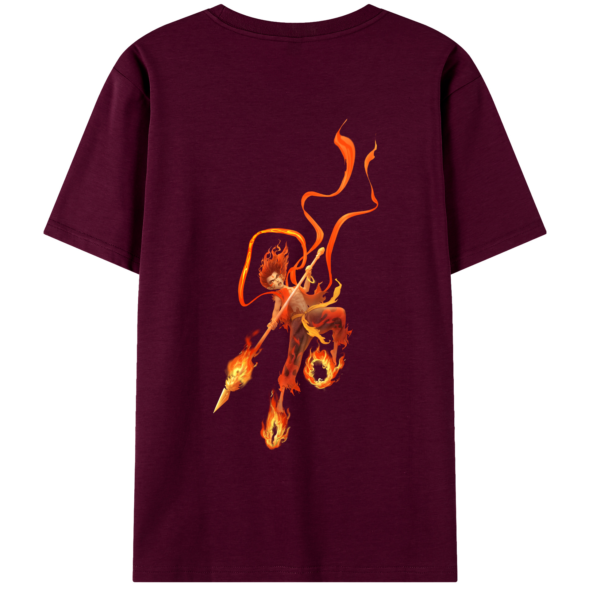 （画像用） Ne Zha 2 ナタ 魔童の大暴れ レディース半袖Tシャツ(バックプリント)